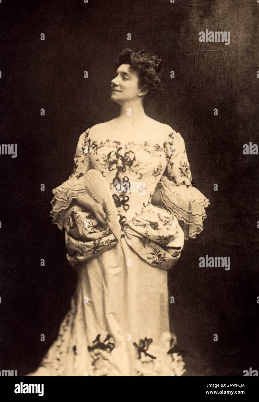 Ca, Paris, FRANKREICH: Die Schauspielerin YVETTE GUILBERT (* um 30-1944 in Paris), das Modell des berühmtesten französischen Malers Henry de TOULOUSE - LAUTREC (* 1864 in Paris; † 1 Stockfoto