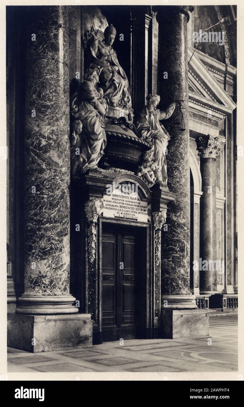 1700 Ca, Città del VATICANO, ROMA, ITALIEN: Das Grab des neapolitanischen Papstes INNOCZO XII. (* Fürst Antonio Pignatelli, Spinazzola, Bari 1615 - Ro Stockfoto