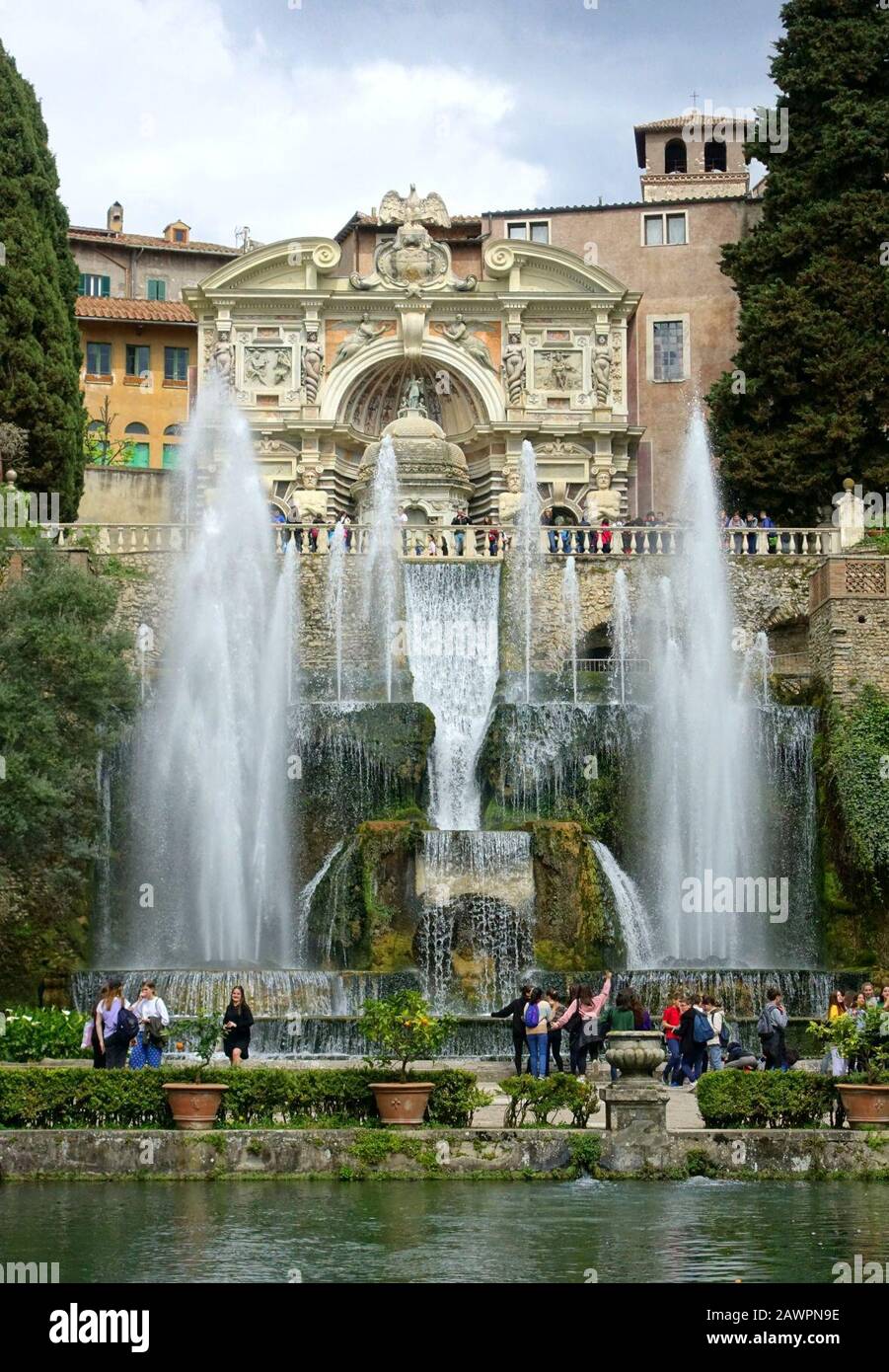 Fontana dell'organo - Villa d'Este - Tivoli, Italien Stockfoto