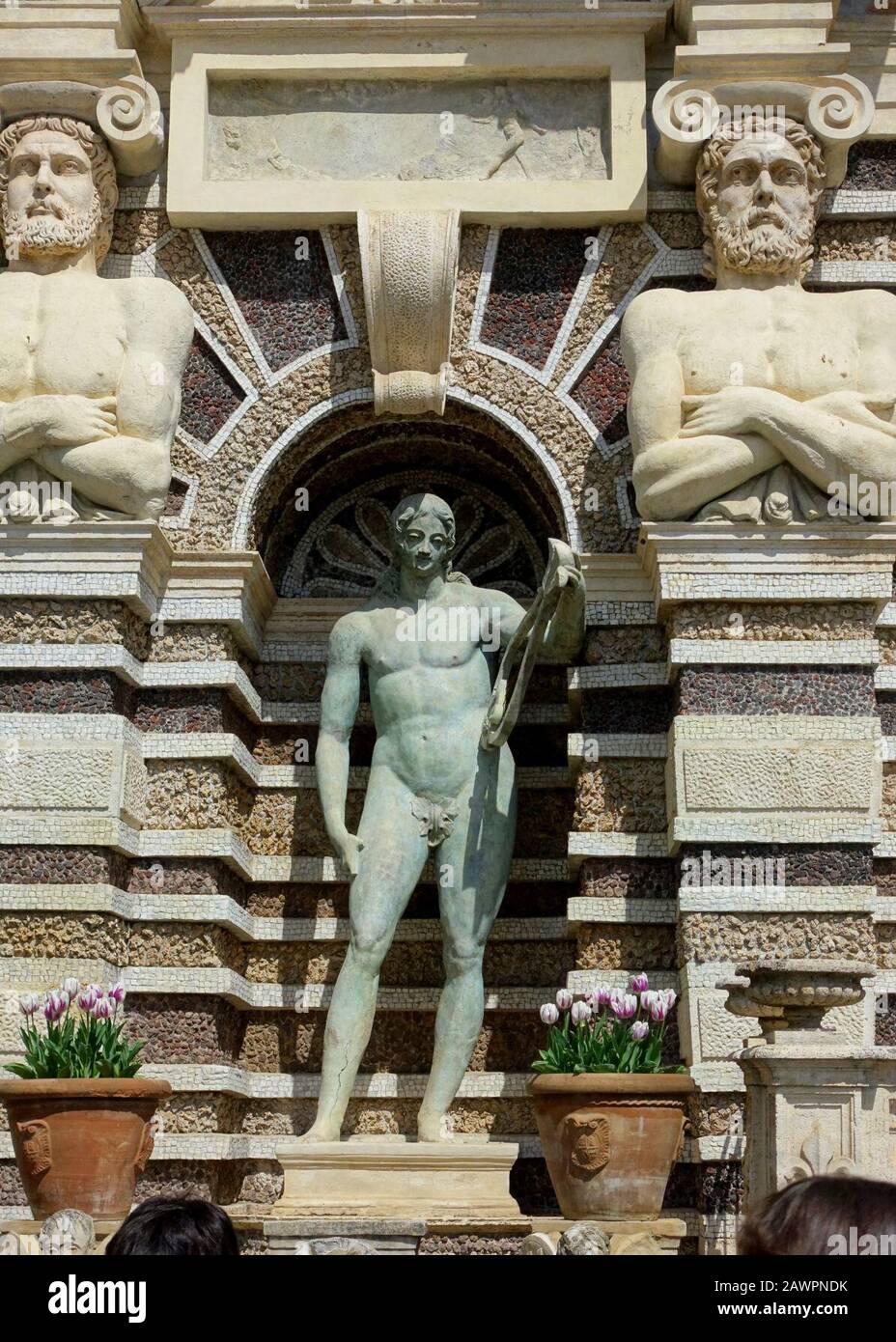 Fontana dell'organo Detail - Villa d'Este - Tivoli, Italien Stockfoto