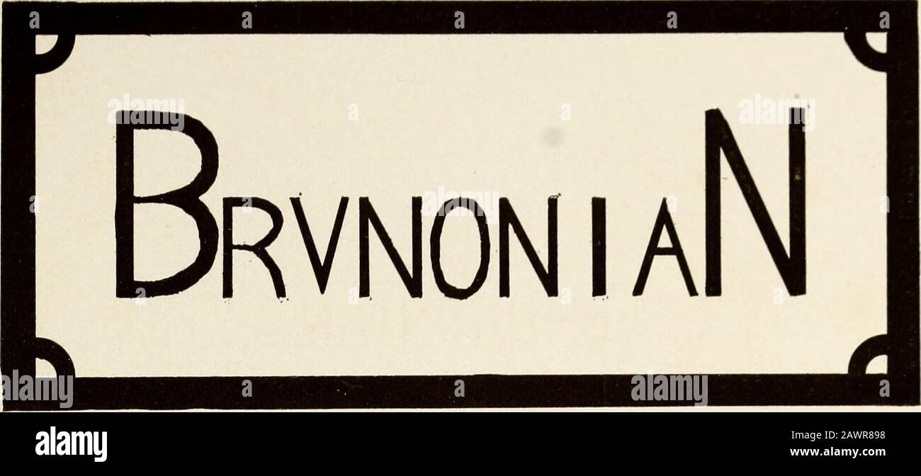Liber brunensis . BRUNONIAN Walter Brooks Henderson Chefredakteur Richard Day AllenBusiness Manager Maxwell Krause 10Brown Studie Frank LeForre^ Mansur 10Exchange Department Harold Leslie Wheeler 10 Robert Cushman Murphy 11Books and Plays ASSOCIATE EDITORSMaurice Jacob Wessel 11 Ellis Laurie Yatman 11 Arthur Franklin Newell 12 Fred Clarence Perry 12 William Henderson Robertson 12 1. %JI^-. ^^ t^ / / i r Wessel Robertson YatTTTian Newell Krause Perry Mansur Wheeler Heti^ersoTi allen Murphv Stockfoto