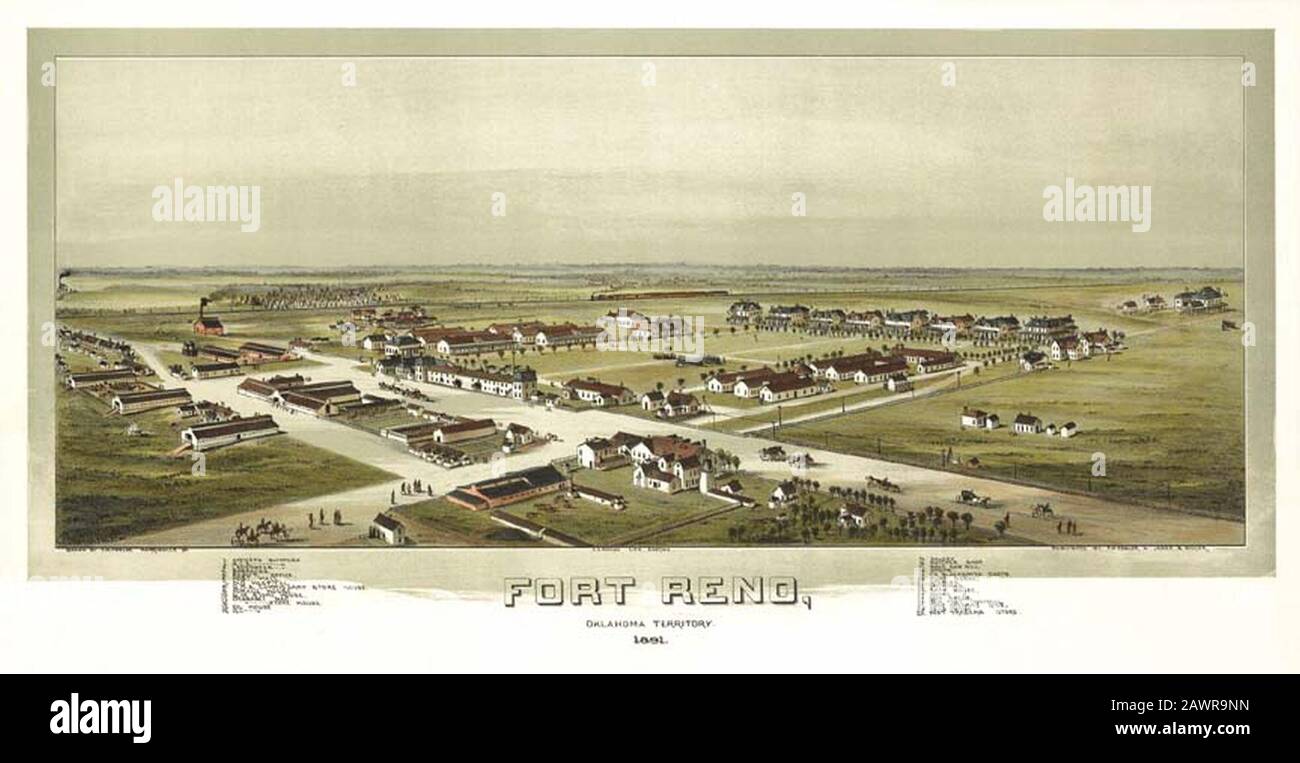 Fort reno oklahoma, das Jahr 1891. Stockfoto