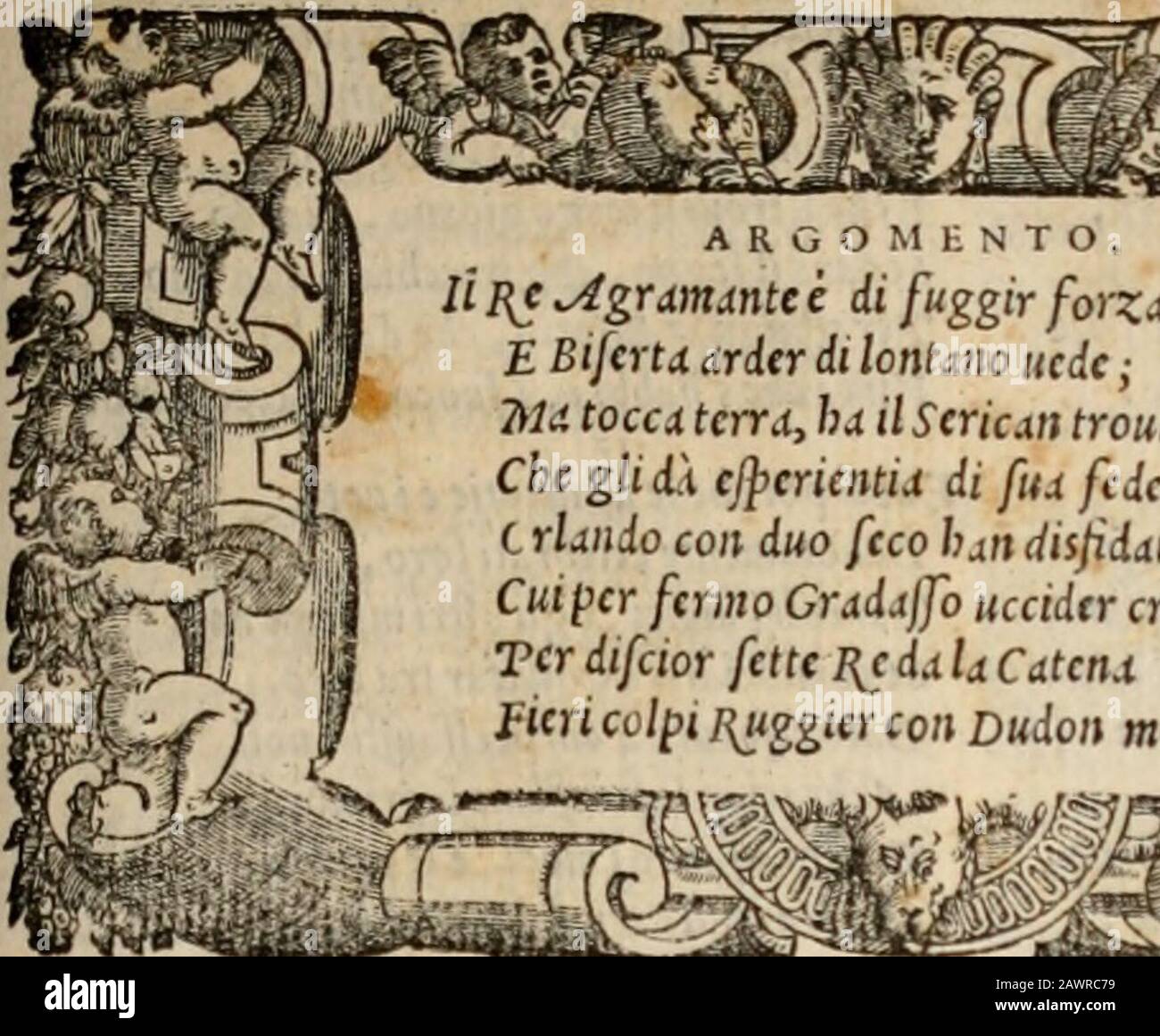 Orlando furioso. ^V ^ 11^ T^T E S I M 0. 447. Li i{e ^guniMteè di fuggir forbito,£ Bifcrtd drdtr di lontMo ucdc; 7iU tocci terra, ha il Strie ah trouato, C/jcg/IDA cjpcrientu diftufedc;C rUnio eon [eco h^t disfidcato a Cufifieri{de Cufifieri de Cufifieri e. Stockfoto