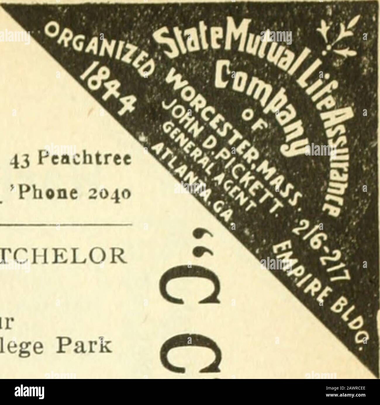 Atlanta City Directory . gr, L B Joel sec & Treas, 53 Whitehall " Fannie Miss, r 49 E Dreizehnter " George W (Leila), wks Ware Mfg Co, r 75 Ponder av " Henry C, Printer, r 48 Tatnall " Howard L (Jessie), Franklin Printer P & P Co, R 4S Tatnall " Hubbard G, Käufer 50 Whitehall, r 51 E Cain " James B (Ida), Polizist, r 467 E Fair " Lizzie, wir Heniy, r 151 Williams " Margaret Miss, bds 7 Carnegie Way " Wilborn (Maggie), bds 7 Carnegie Way " William A. (Maiy E). Tehr Boys High Sch, r 51 E Cain- " William H (Abby R), Coal, 41 Orange, r sameBassett Emily C Mrs, r 3 Orange " Scott K, elk R L Palmer, r Stockfoto