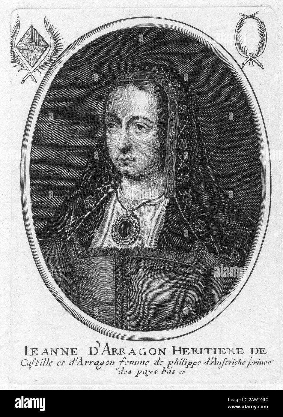 Die Königin von Kastilien, Aragon und Galice JOAN von ARAGON ( 1479 1555 ), genannt "der Mad