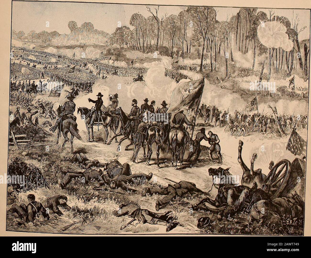 Bilderbuch der Grand Army vom 12. April 1861 bis zum 26. April 1865. JAMFS., OARKUXD... DATTI.E VON CHICKAJIAUf;., GEOfWIA. V0U(;IIT SKPTEMUKIt iU-J), WHS. Stockfoto