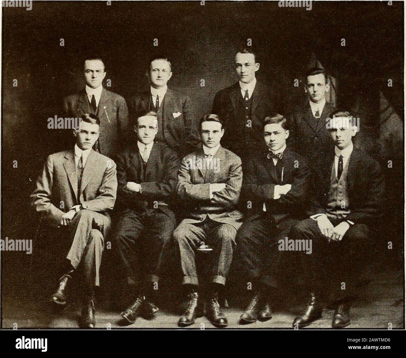 Liber brunensis . P(o)WtAKl©. Athletic BOARD Athletic Association Officers Maxwell Barus 10 .Lawrence Sidney Walker 10Frederick William Marvel 94 Chairman Secretary Supervisor of Athletics Board of Directors Maxwell Barus 10 Elmer Stuart Horton 10 Morris Ferguson Conant 10 Lawrence Sidney Walker 10 Ralpli Henry Wilmarth 10Silas Benjamin Dishman, 11. Frederick Richmond GleasonCharles Clarence Maxson 11Richard Jay Adams 12 Manager und Captins 11 FootballMalcolm Roys Jeperis 10Adrien Edward Regnier 10 TrackAlan Jewett Young 10John Patrick Hartigan 10 BaseballballWilliam Hardy Kent 10John Collin Stockfoto