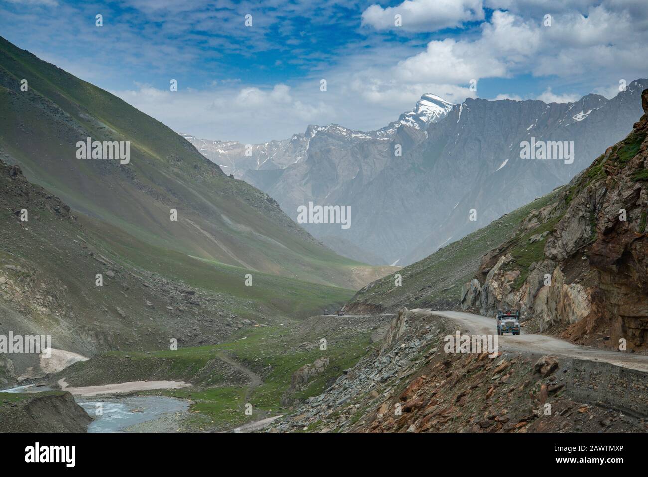 Landschaft am Zoji La Pass, Jammu und Kashmir, Indien Stockfoto