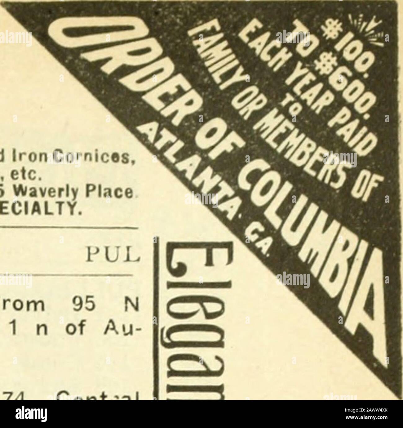 Atlanta City Directory . Ave s to Limits, 1 w of Wash-ington 1 Bryant James W (Fair Intersects) 2 Smith Joseph P 3 Mell Patrick H 4 Lee Sam 7 Kennedy Mary Miss 8 Keiley James J 11 Reynolds Walter C 12 Kearney Margaret Mio 13 Dittler Alexander 16 Stapel Adolph G 17 Dreyfus Hannah Frau 19 Shepard Thomas J 20 Keating Sarah MRS 23 Smith J Bruce 24 Kroeg Charles W 27 Layton Edgar M 28 Anderson Robert G 29 Lane Joseph H31-33 Murphy Edward G 34 Huff John H(Woodward Ave Intersf^c TS) 35 Strickland Thomas L 41 Kirkpatrick 45 Dantzler John E 48 Ingraham Frederick L 49 OConnor Patrick A 50 Darden Eugene E Stockfoto