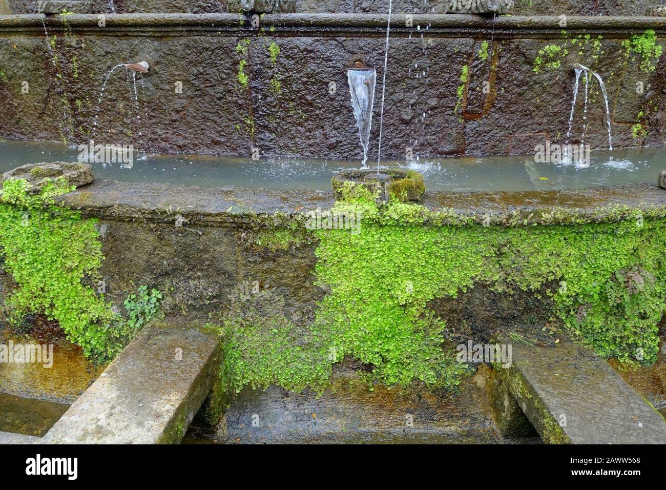 Springbrunnen der Lampen - Villa Lante, Bagnaia, Italien Stockfoto