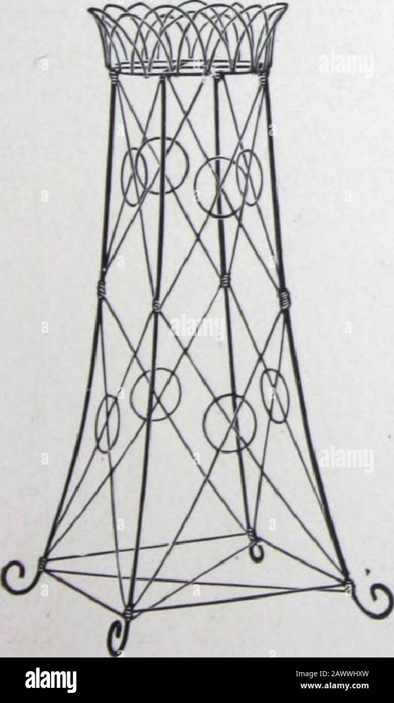 Garten, Rasen, Friedhof und Park schmückend illustrierter Katalog D mit Zuschlag von 1904/05. . Kein 22A-Einzelfach, Größe 10 x 24 Zoll, mit Abnehmbarem Center-Preis, jeweils 1,2 - Xo. 23 A Einzelfach, Größe 10 x 33 Zoll, mit Detach-1 "le Center Price je 1,75 USD Nr. 14. Jardiniere Stehen. Speziell Für Ferns.. Nr. 20A Klappständer. Mit Abnehmbarer Mitte. Stockfoto