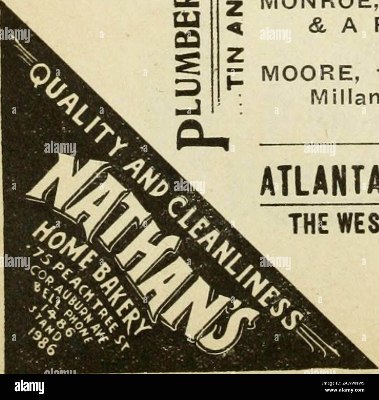 Atlanta City Directory. LACE John (c) 283 Palmer Frederick B Dr. 286 Bates Reuben (c) 287 Howarth Mary (c) 288 Vakant 289 Bobo Mary (c) 290 Miller Carrie (c) 291 Hayes Benjamin.(c) 292 Burch. George J (c) 294 Spivey William A (c) 295 Blake Clarence E (c) 298 Turner John B (c) (Walnut schneidet) (Tatnall schneidet sich) 299 West Mitchell A M E ChAtlanta University (c) (Chestnut schneidet sich) 465 Bryant Alonzo W (c) (Doray schneidet sich) 475 (J) James Shaw (c) 476 (c) (Jepha schneidet) 488 Williams John H 490 Kyer Washington (c) 491 Thomas Alexander G (c) 492 Williams Samuel A (c) 494 Ivy L Stockfoto