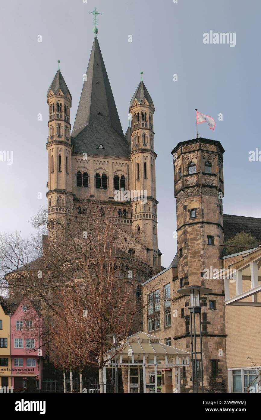 Köln, Deutschland - 07. Januar 2020: St. Martin Katholische Kirche Stockfoto