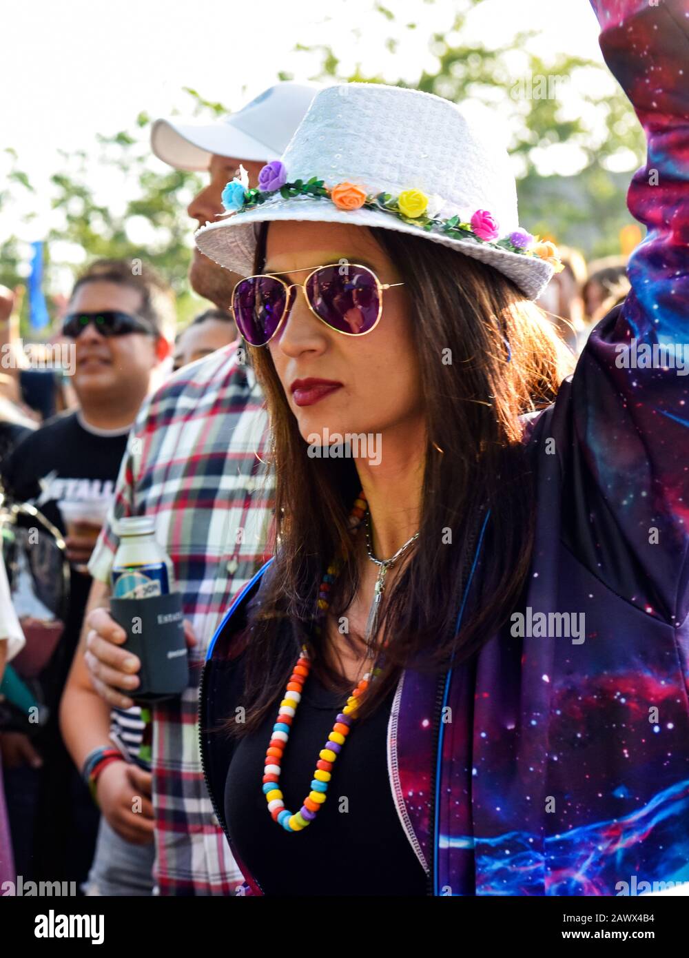 Konzertbesucher bei Bottlerock 2019 Stockfoto