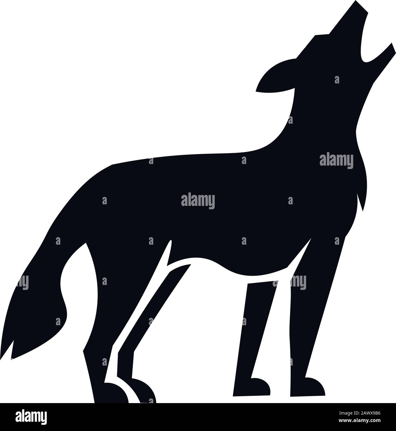 Coyote Icon Vector Stock Vektor