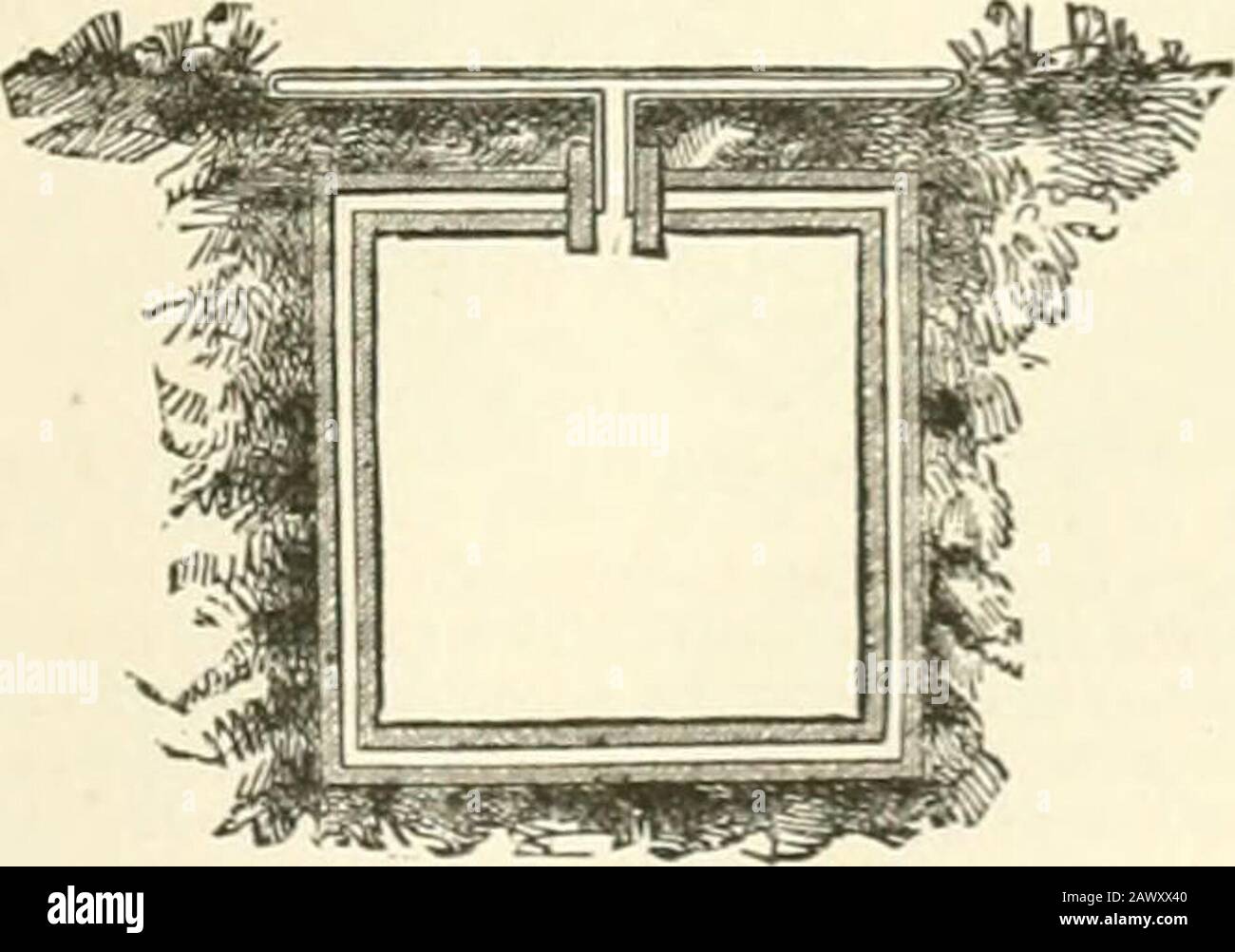 Farrow's Militärenzyklopäde: Ein Wörterbuch des militärischen Wissens. Dienst bezeichnet einen Knarrenfass, der die Größe eines Viertelfass hat und verwendet werden soll, nicht zur Aufbewahrung, sondern zum halten von losen Pfannenröschen für Mörser oder Kartuschen in einer stehenden Batterie. Dieses Fass unterscheidet sich von den ordinarj- pow--- Der Fass, mit einer Ledertasche, die an die Stelle eines Fasskopfes tritt, und ist durch ein Lederband verschlossen. Das Wort tmuge orhwlye ist eine Verderbtheit des französischen Wortes huuget, aleather BAG. Pulverfässer bestehen aus Köpfen und sind rund mit Kupfer und einem Stevesbound Stockfoto