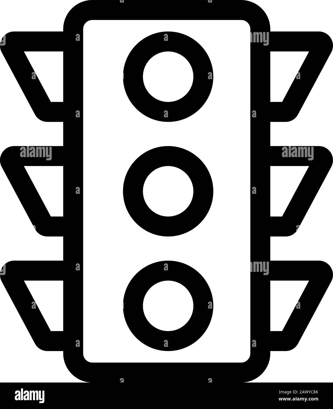 Vektor für Ampelsymbole. Isolierte Darstellung des Kontursymbols Stock Vektor