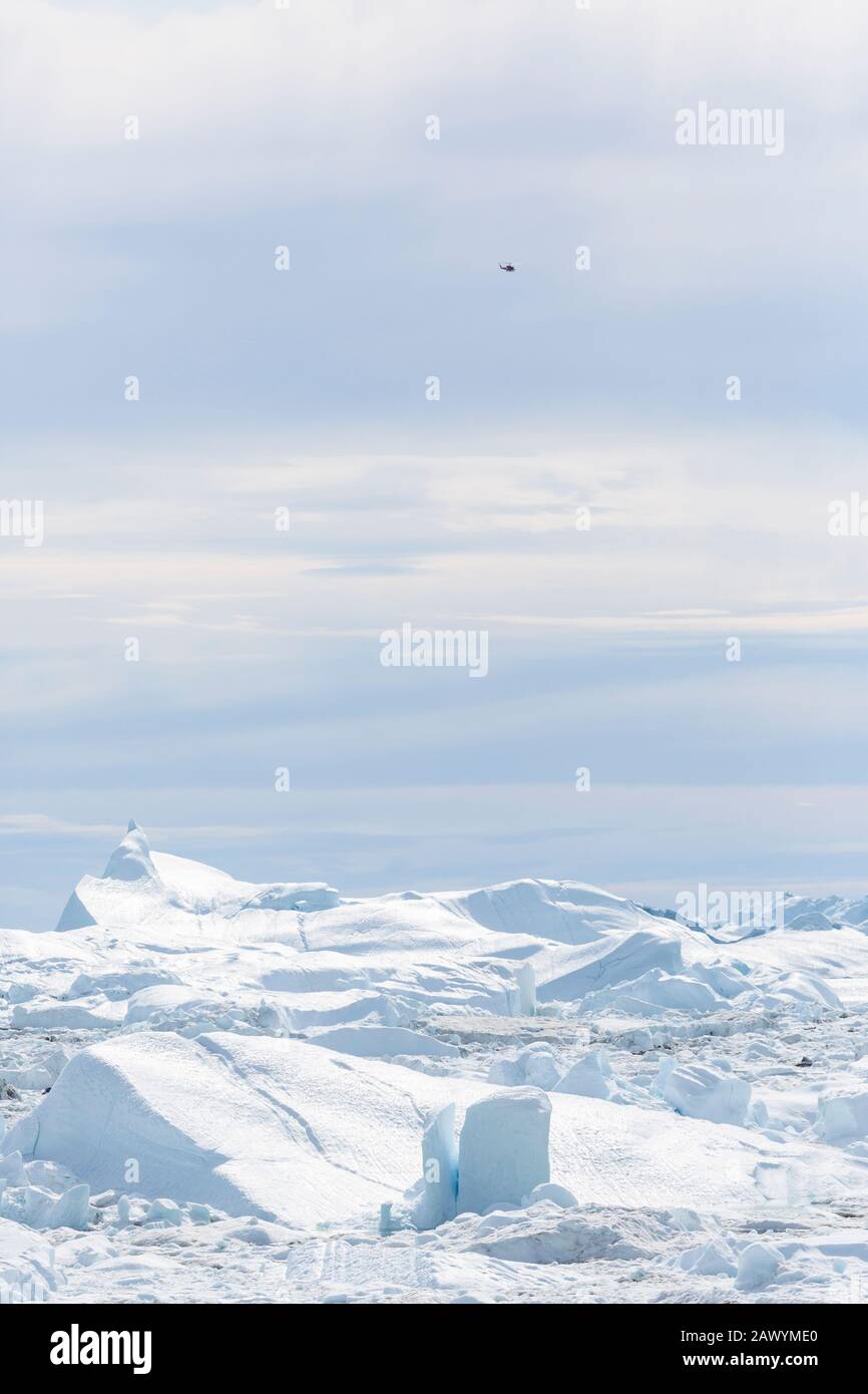 Blick auf die Eisschmelze Grönlands Stockfoto