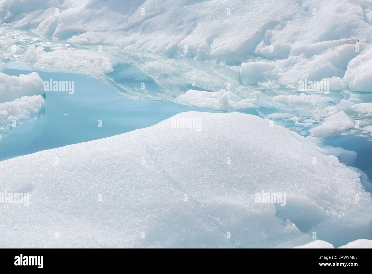 Weisses Eis schmelzen Grönland Stockfoto