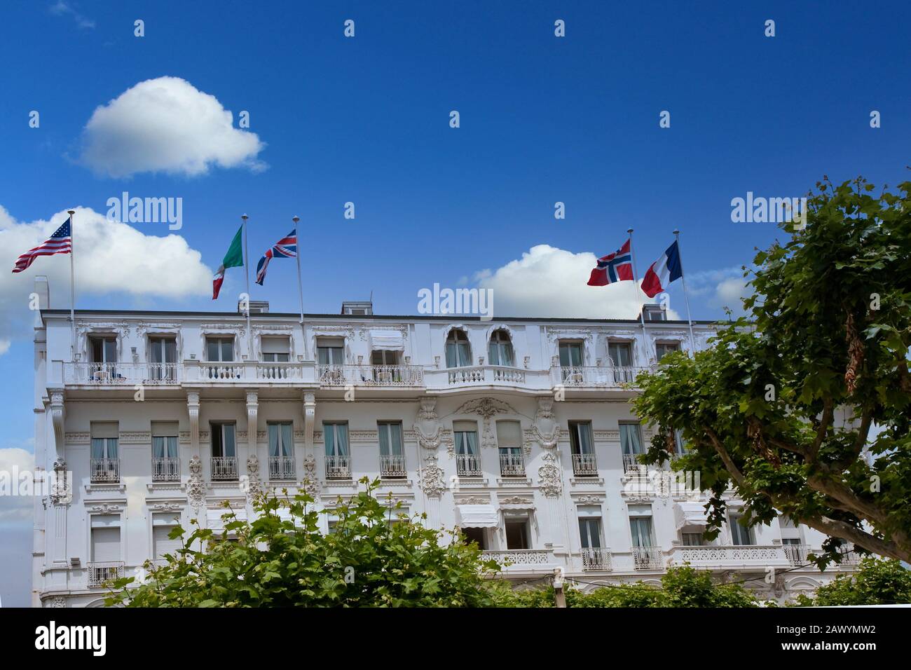 Hotel in Cannes Stockfoto