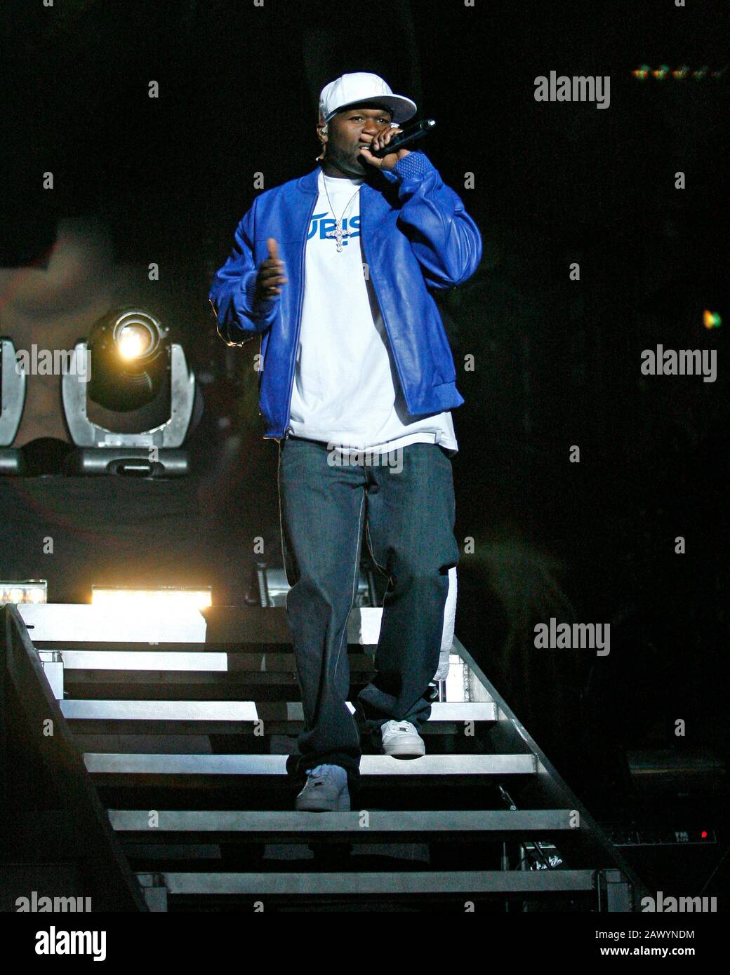 Der mit dem Grammy Award ausgezeichnete Rapper Curtis Jackson, besser bekannt als 50 Cent, tritt im Fillmore Miami Beach im Jackie Gleason Theatre in Miami Beach auf Stockfoto