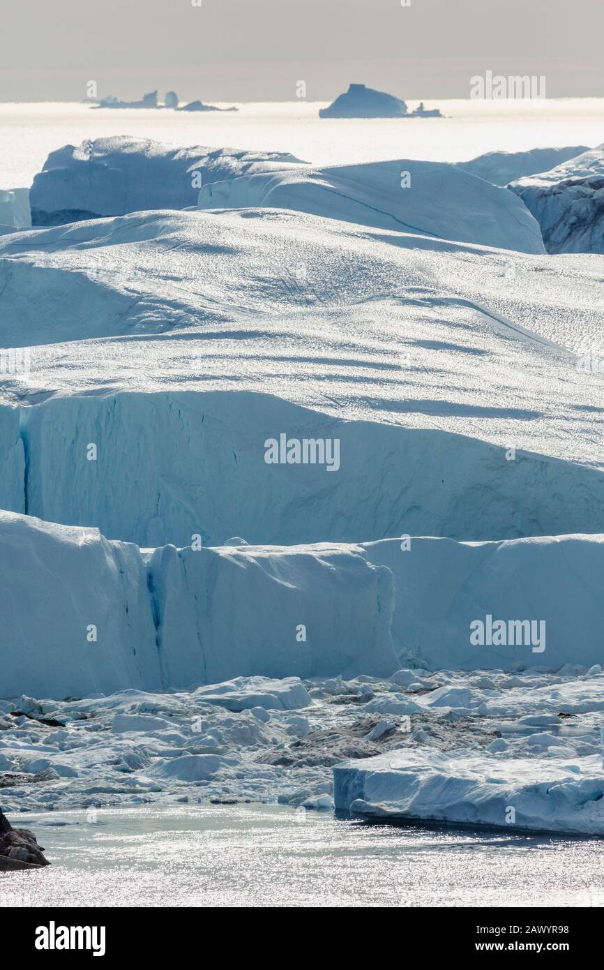 Schmelzende Eisberge Grönlands Stockfoto