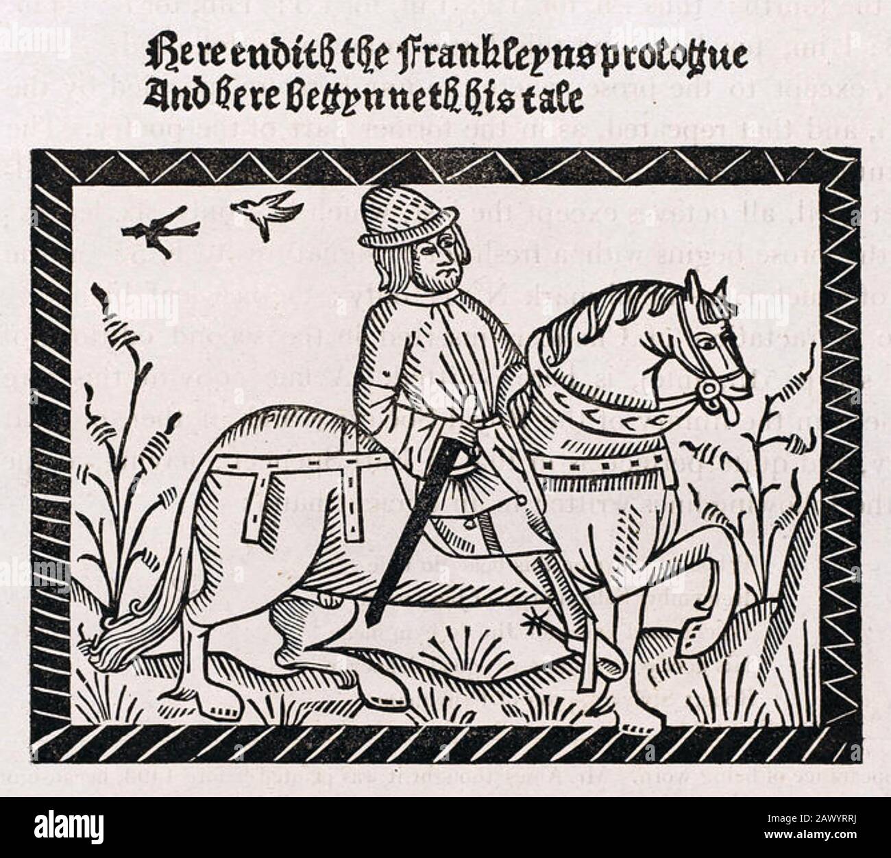 Die GESCHICHTE FRANKLINS von Geoffrey Chaucer zu den Canterbury Tales Stockfoto