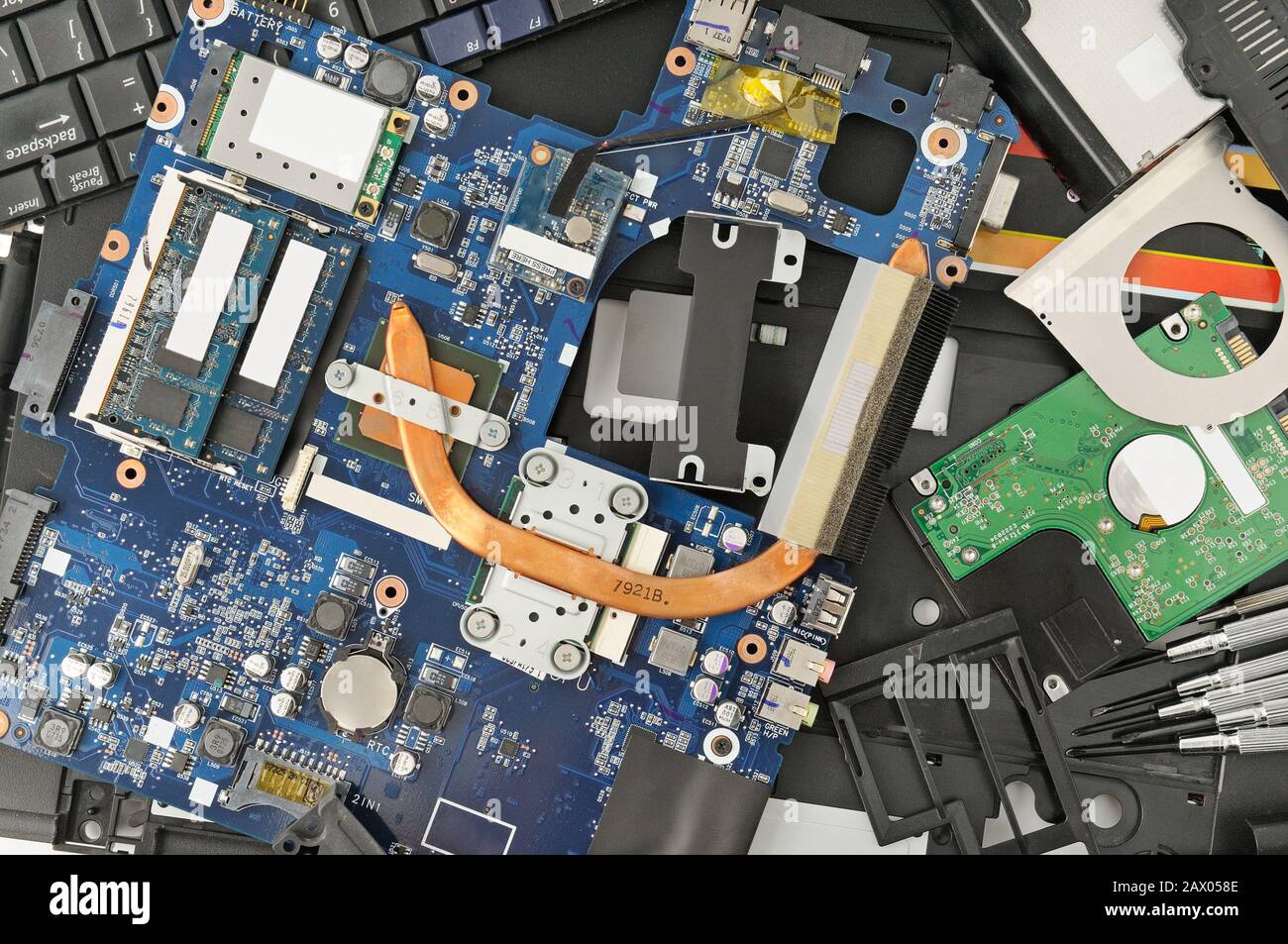 zerlegte computer Stockfoto