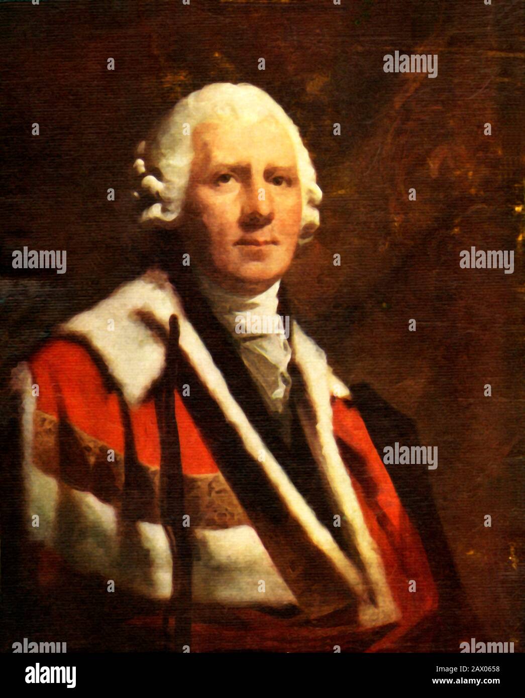 "Viscount Melville", c), (1924). Henry Dundas, 1st Viscount Melville (1742-1811) schottischer Advokat und Tory-Politiker, der erste Kriegsminister und die letzte Person, die im Vereinigten Königreich wegen Veruntreuung öffentlichen Geldes behindert wurde. Öl auf Leinwand. Von "Henry Raeburn - Cassells Gems of Art", von T.C.F. Brotchie. [Cassell &amp; Company, Limited, London, 1924] Stockfoto