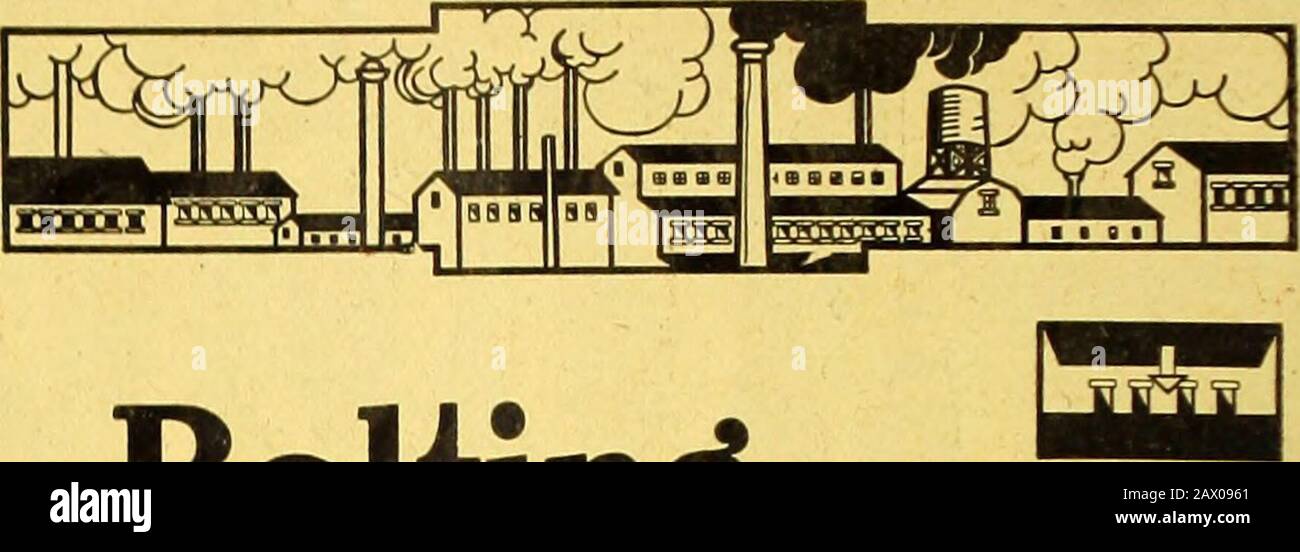 Kanadische Holzindustrie . 3*. Setzen Sie Gute Belebungen auf Ihre Guten Maschinen, Die Ihre Maschinen teuer sind, und natürlich bauen Sie sie aus, um die Qualität und Quantität der Arbeit zu erzielen, die ihren Kosten entspricht. Warum sollten sie dann mit Bändern versehen werden, die ihnen Gerechtigkeit bringen? Verwenden Sie AMPHIBIAPlaner Belting, und holen Sie das Beste aus Ihren Maschinen heraus, und zwar in der schnellsten Zeit zu den niedrigsten Kosten pro Tag des Service. Probieren Sie einen Probelauf von 7MpHIBjA^ Planerand, und beweisen Sie seine Vorzüge. Soli (jas no sislM Stockfoto