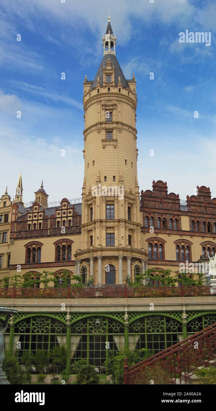 Schloss Schwerin, Mecklenburg-Vorpommern, Sitz des Parlaments Stockfoto