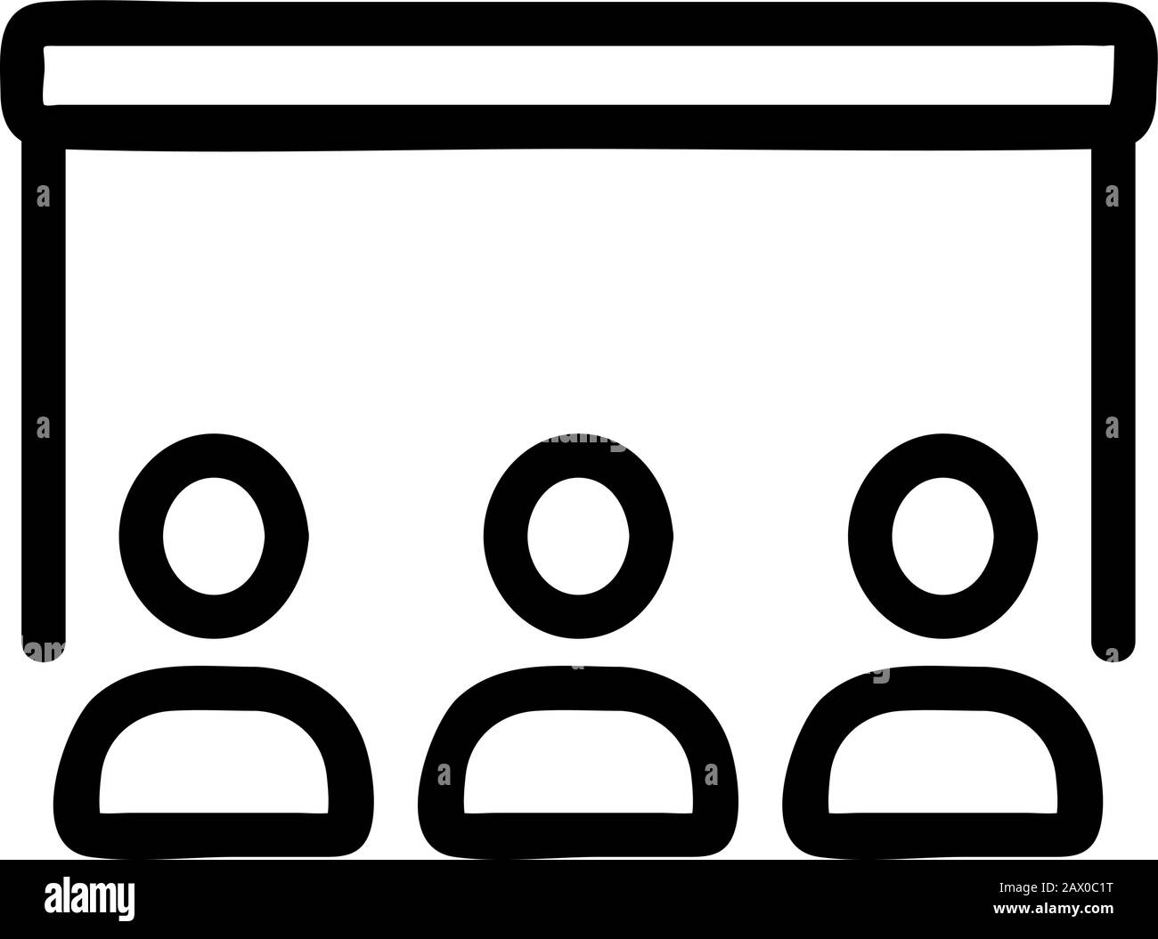Akademie-Symbol-Vektor. Isolierte Darstellung des Kontursymbols Stock Vektor