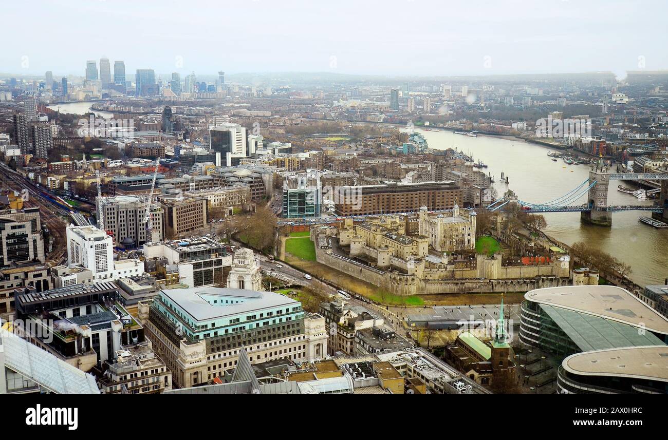 Großbritannien, Stadt mit Luftbild von London Stockfoto