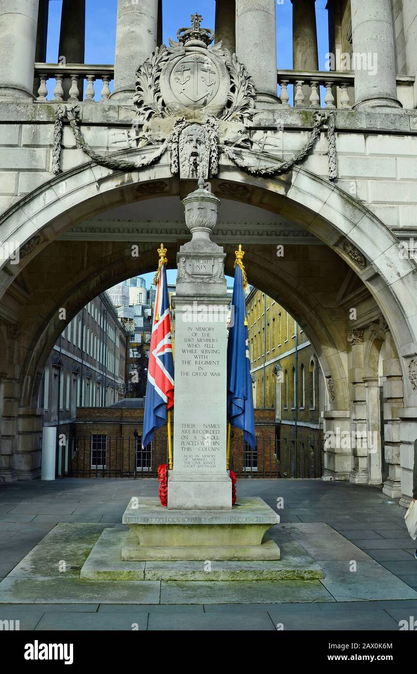 Großbritannien, London, Kriegsdenkmal vor Somerset House Stockfoto