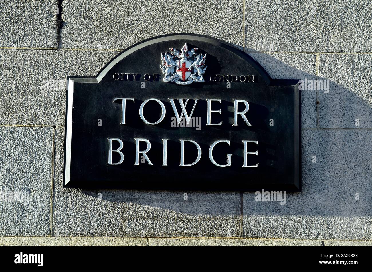 Großbritannien, London, Board of Tower Bridge Stockfoto
