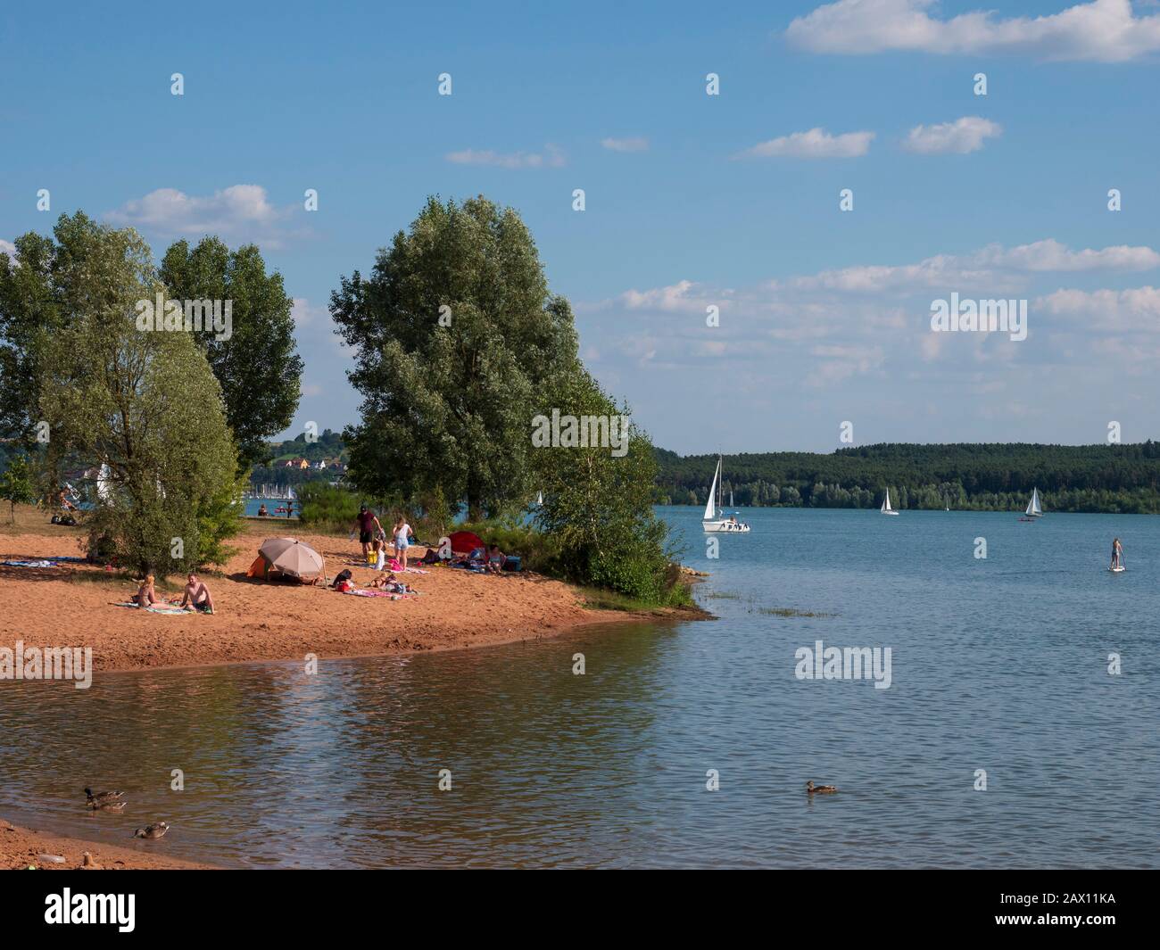 Brombachsee, Strandbad Enderndorf, Franken, Bayern, Deutschland, Brombachsee, Strand Enderndorf, Franken, Bayern, Deutschland Stockfoto