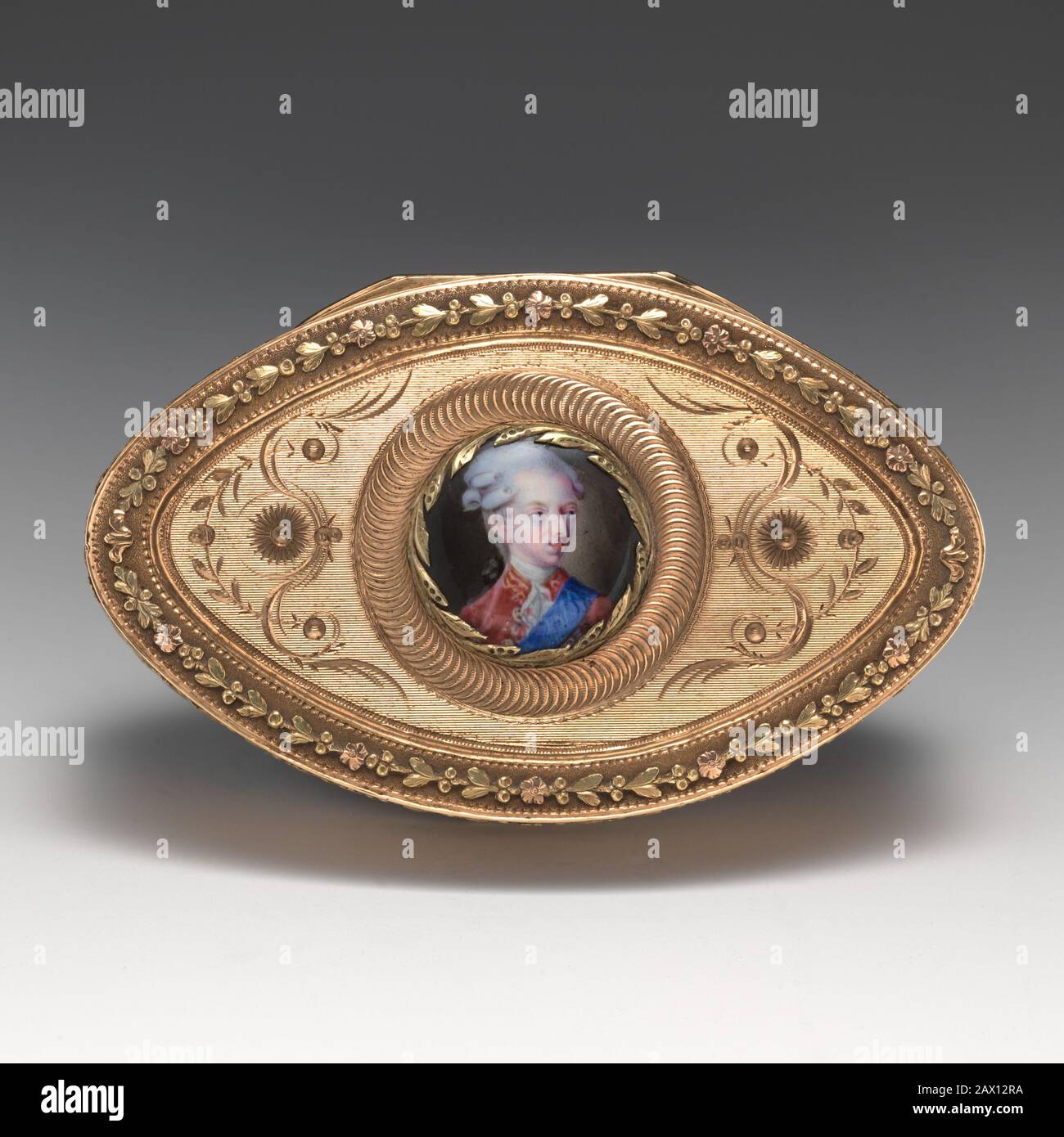 Snuffbox mit Porträt von Christian VII (1749-1808), ca. 1780-1800. Stockfoto