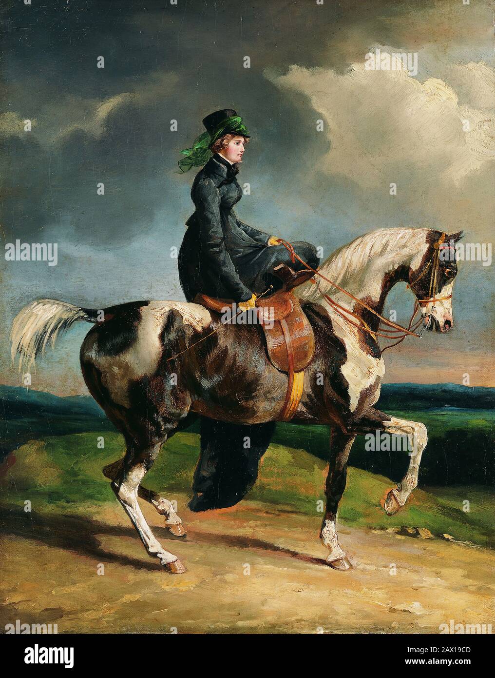 Horsewoman, ab dem Jahr 1820. Stockfoto