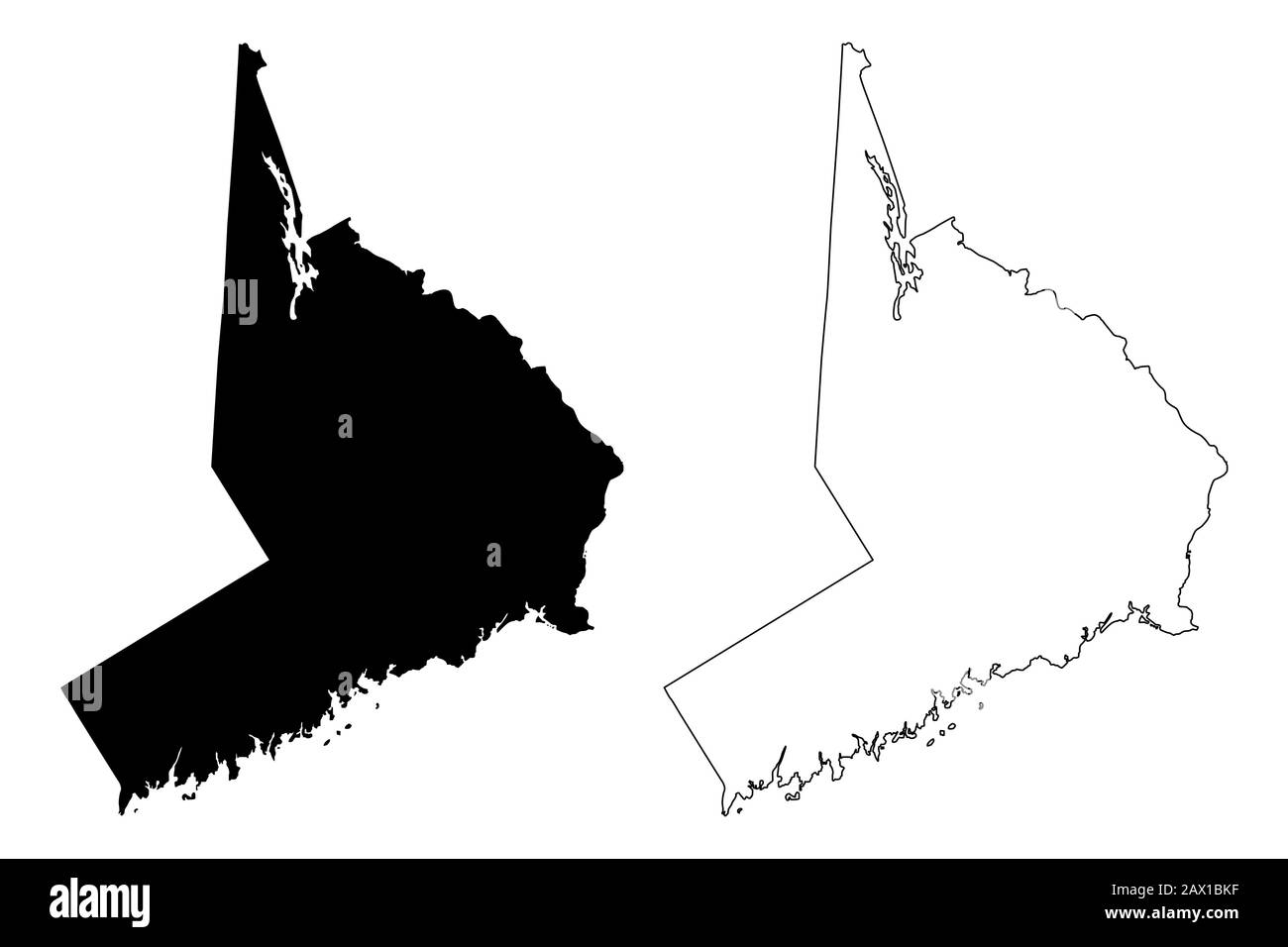 Fairfield County, Connecticut (US-Bundesstaat, Vereinigte Staaten von Amerika, USA, USA, USA) Karte Vektor Illustration, Scribble Sketch Fairfield Karte Stock Vektor