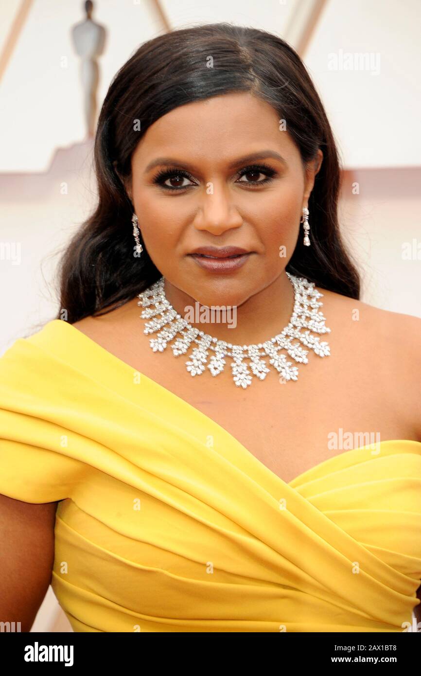 Los Angeles, USA. Februar 2020. Mindy Kaling bei der Oscarverleihung 2020/92 der Annual Academy Awards im Dolby Theatre im Hollywood & Highland Center. Los Angeles, 9. Februar 2020 - weltweite Nutzung Credit: Dpa/Alamy Live News Stockfoto