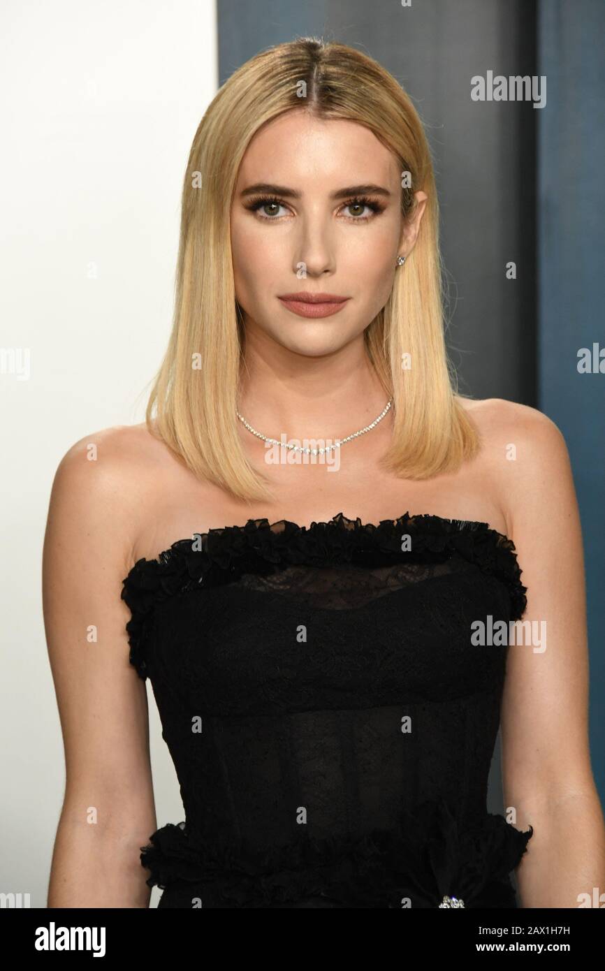 9. Februar 2020 - Los Angeles, Kalifornien - Emma Roberts. 2020 Vanity Fair Oscar Party nach der 92. Oscarverleihung im Wallis Annenberg Center for the Performing Arts (Bild: © Birdie Thompson/AdMedia via ZUMA Wire) Stockfoto