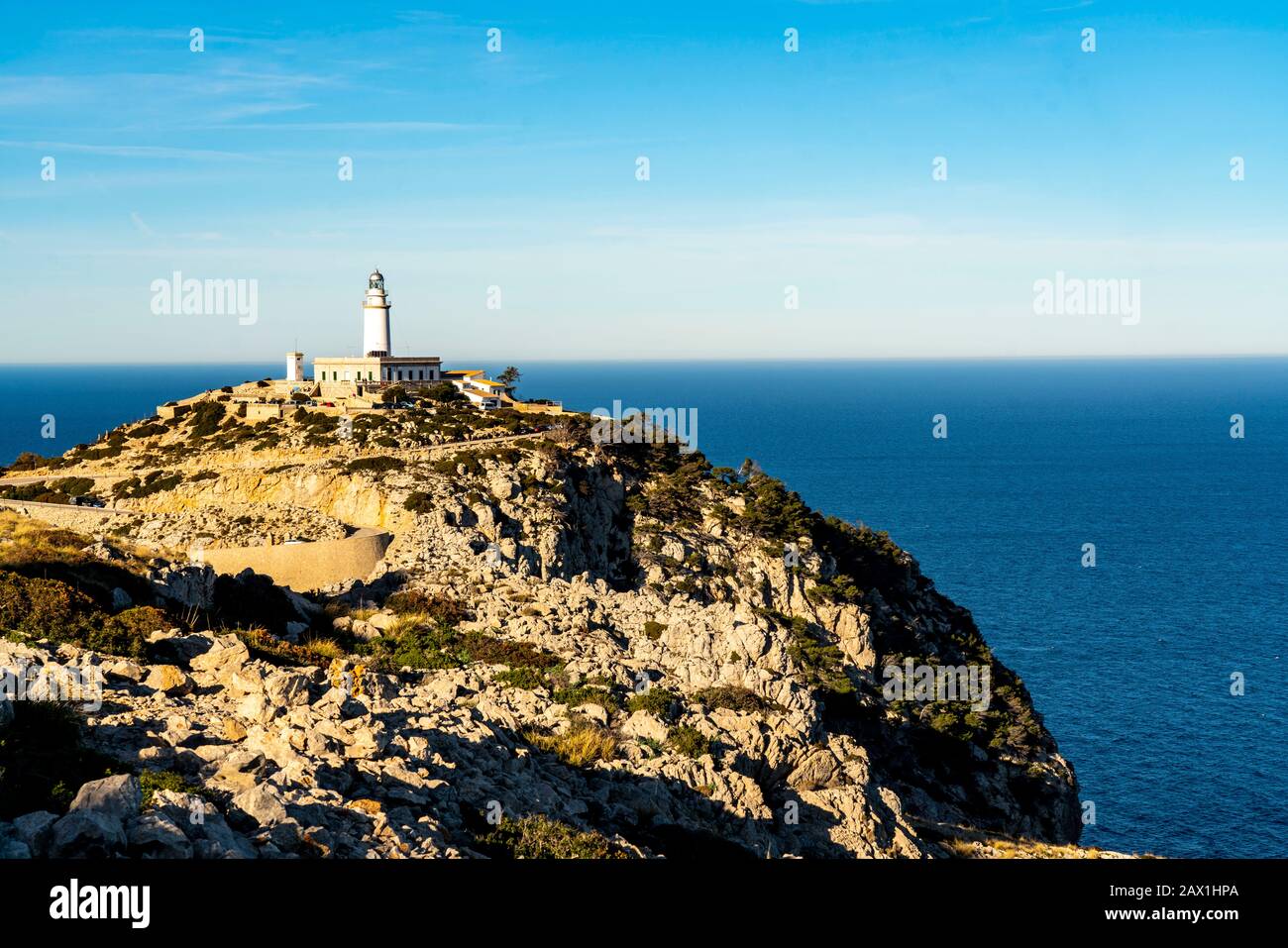 Der Leuchtturm am Cap Formentor im Nordwesten von Mallorca, Balearen, Spanien, Stockfoto