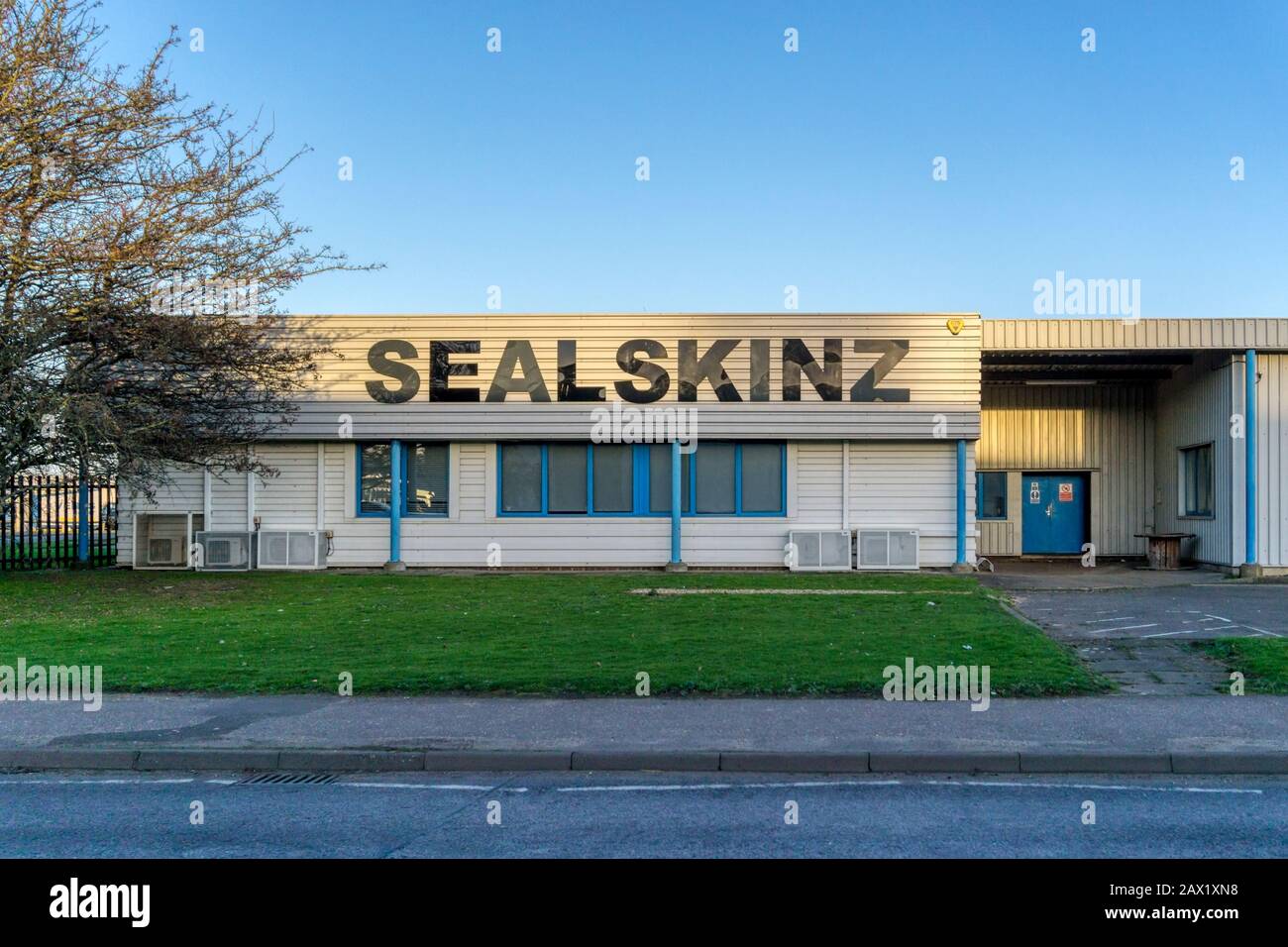 Das Gelände von Sealskinz, Hersteller von wasserdichter Kleidung und Accessoires in King's Lynn, Norfolk. Stockfoto