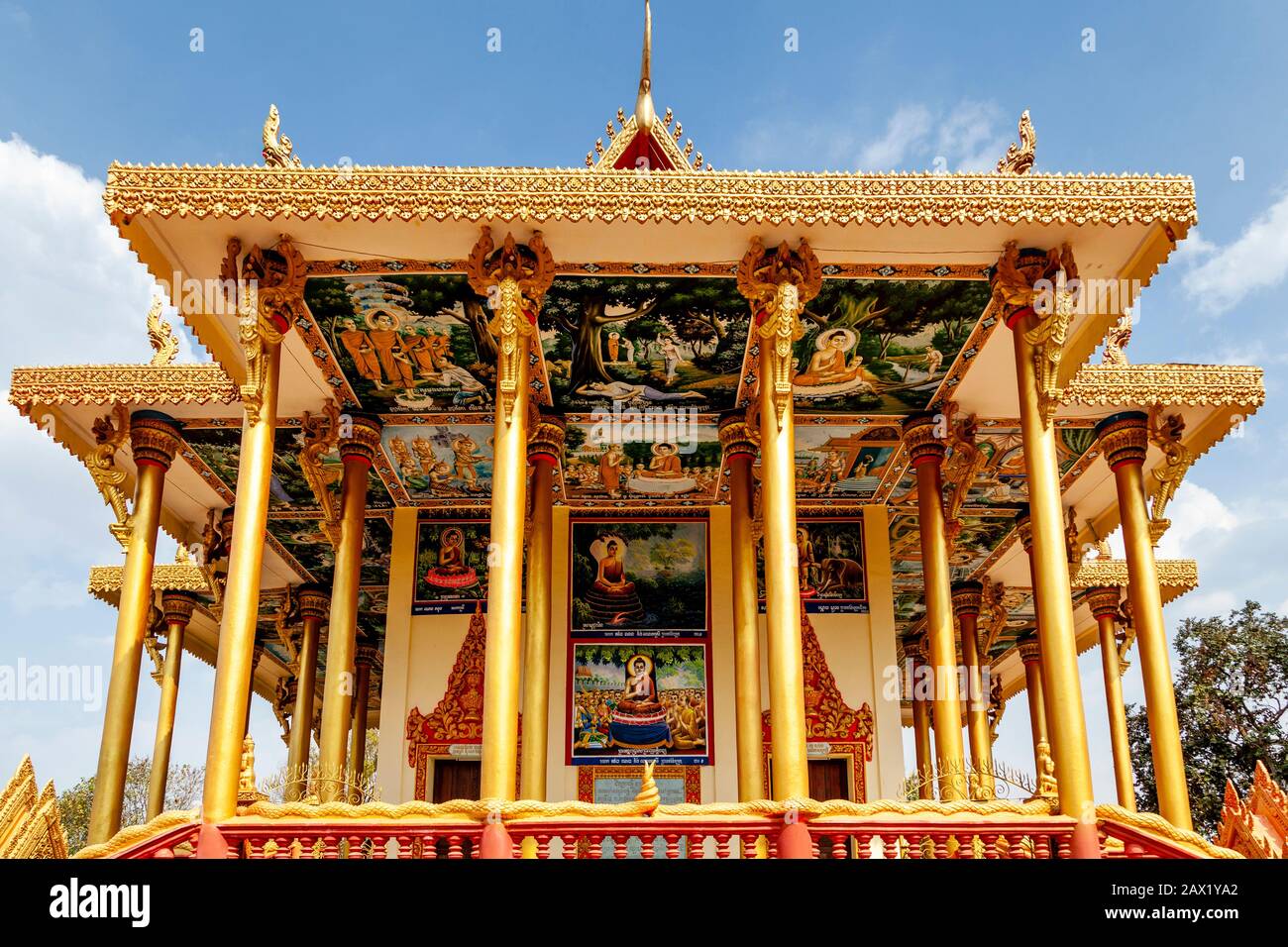 Wat Ek Phnom Tempel, Battambang, Kambodscha. Stockfoto