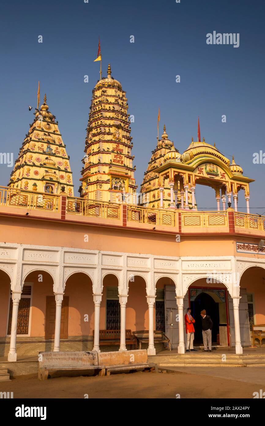 Indien, Rajasthan, Shekhawati, Nawalgarh, Jai Sati Mohni Mata Mandir Tempel Stockfoto