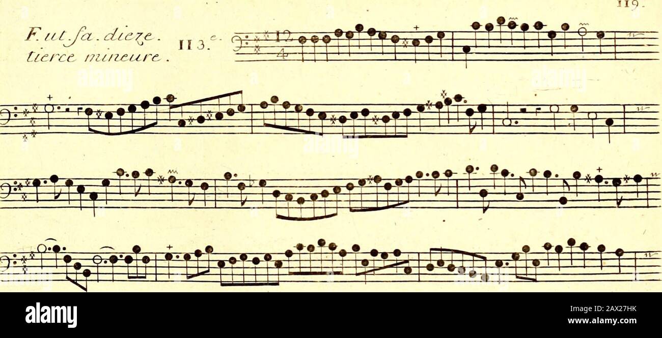 Méthode nouvelle; ou, Principes généraux pour apprendre facilement la musique et l'Art de chanter. F. U C-fa- - dl tierce nzcn&ure. .. :.. T-fbr,y. "STiWTt,TT- ,itr",&gt;i T?Tt"v.-TT??ti?  "...-"" ? L ™ 1 Tmj M y m1 Ty i S TIA1 T1 l: IrlIILIITM 1 1 1T1 T T T T Tj F. //. / .fa. DN %ç..tic/cc nui/Cure . *• J * 4 T T M i i m"j, wenn T "T=^ Stockfoto