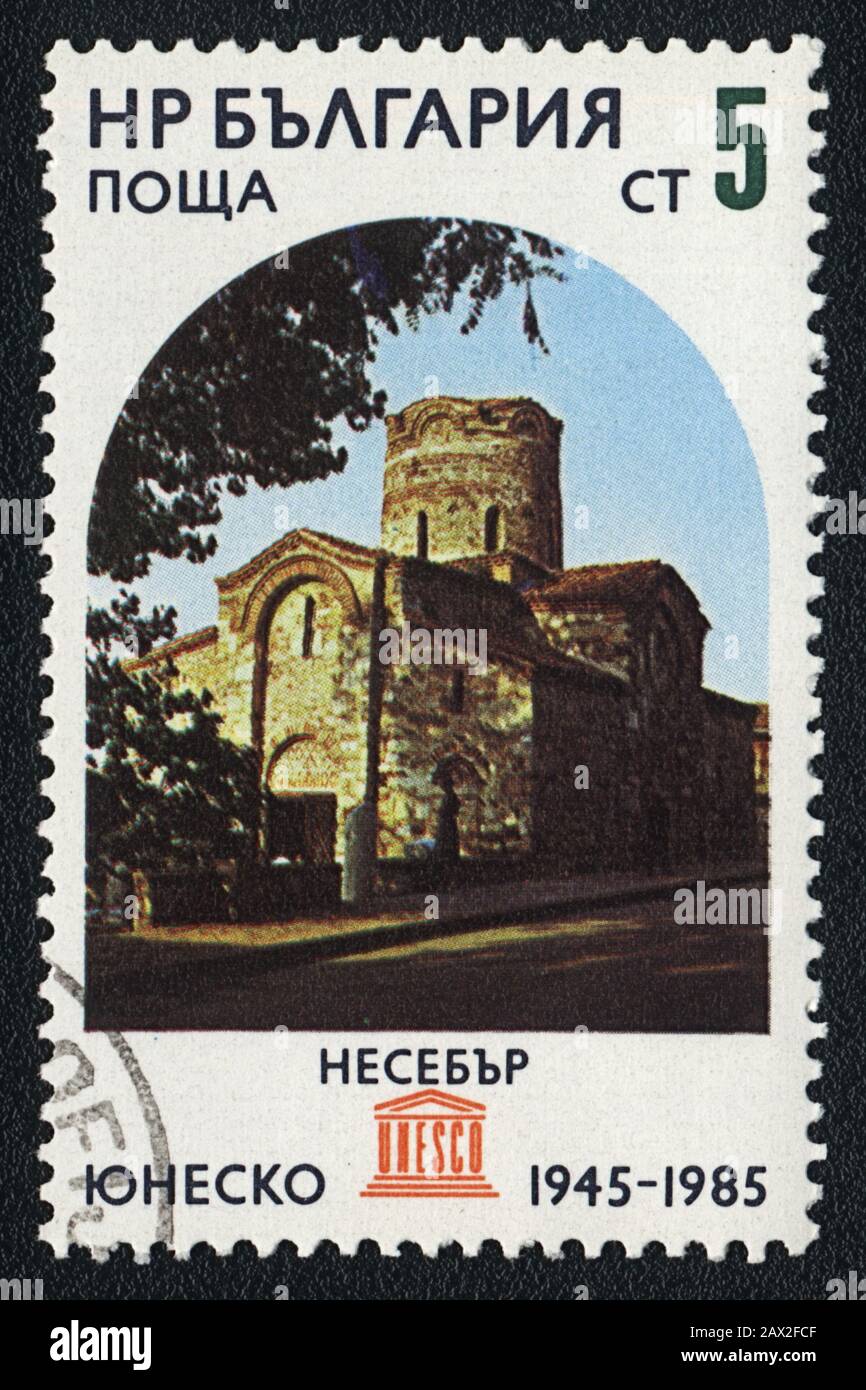 Bulgarische Badeorte stärken Nesebar, UNESCO-Weltkulturerbe, Bulgarien, 1985 Stockfoto