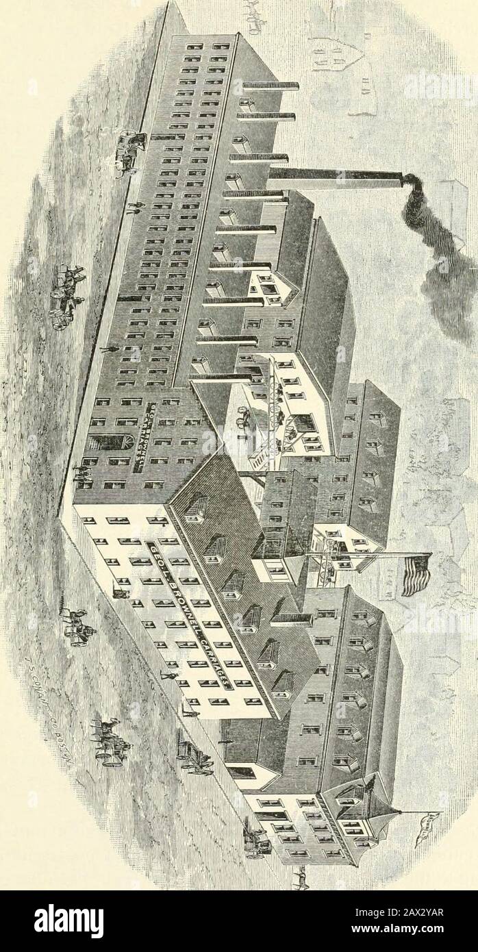 New Bedford, Massachusetts; seine Geschichte, Industrien, Institutionen und Attraktionen. Umber yardhere, Herr Tillinghast unterhält auch eine 3ard auf Fischinsel. David J. Russell ist im Bereich der Kabinettsbildung ATNO tätig. Straße II Rodman. Seine beste Arbeit ist bemerkenswert für die gute Arbeit und die Schönheit der Holzschnitzerei. Jalousien und Fenster- und Türrahmen werden ebenfalls in tosendem Maße hergestellt, und besonderes Augenmerk wird auf das Planen, Scrollsägen und Jobbing gelegt, von Mosher & Brownell, A. W. allen & Son, Stur-tevant & Sherman sowie Brightman & Washburn. SCHLITTENHERSTELLER. Ein prominentes ich Stockfoto