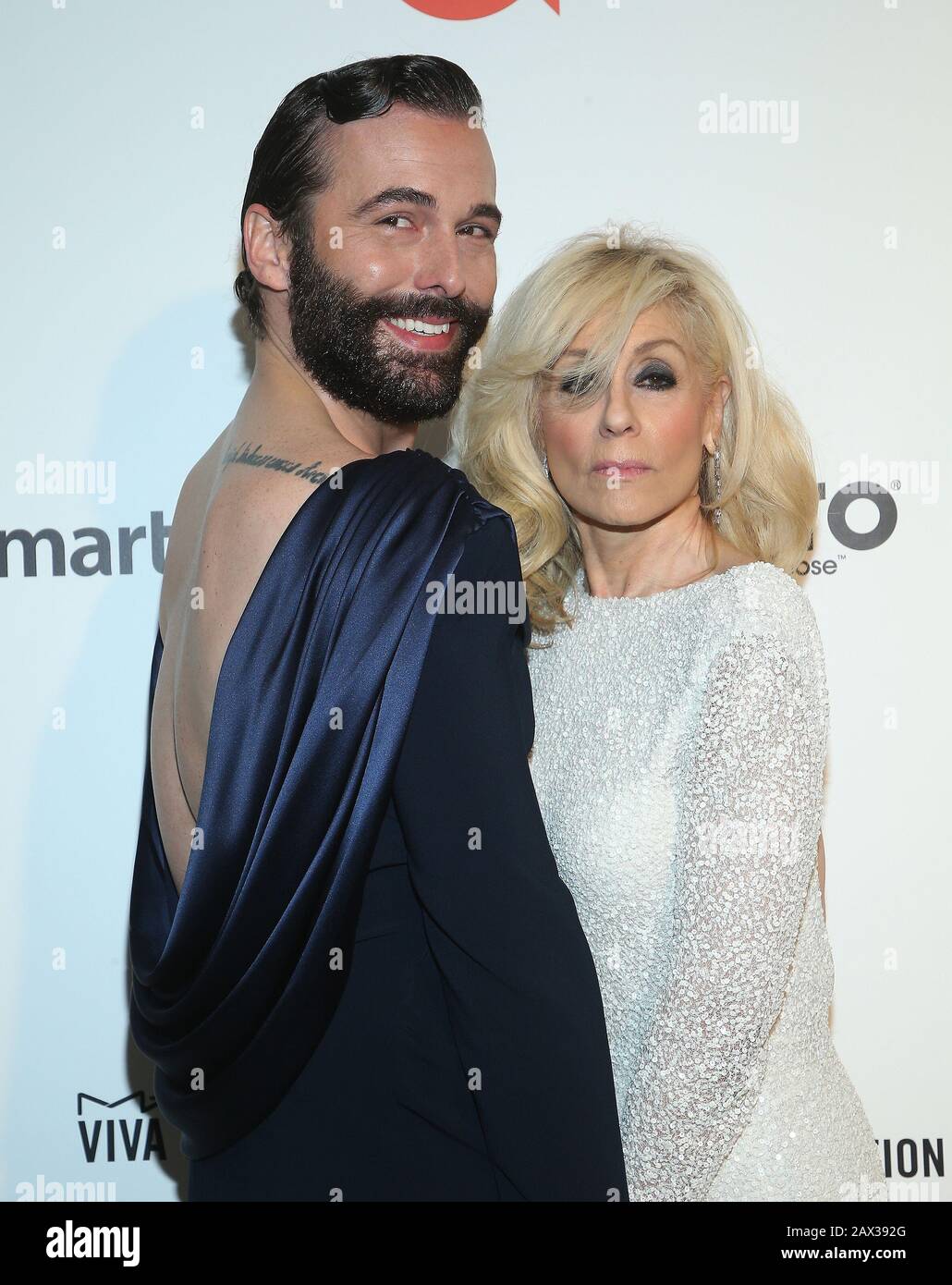 9. Februar 2020 - West Hollywood, Kalifornien - Jonathan Van Ness, Judith Light. 28. Jährliche Elton John Academy Awards Viewing Party im West Hollywood Park. (Kreditbild: © Fs/AdMedia über ZUMA Wire) Stockfoto