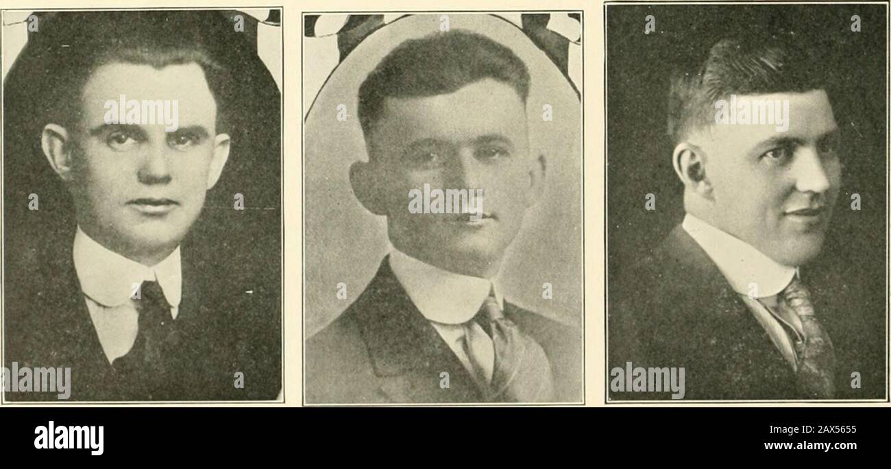 Marshall County im Weltkrieg, 1917-1918: Eine bildhafte Geschichte der Teilnahme der Gemeinde an allen Kriegsaktivitäten mit einem vollständigen Verzeichnis von Soldaten und Seeleuten im Dienst . GEORGE W. DENNETT VICTOR H. DENNETT WII.IAM I;OOK CPL. FRED M. EASTBROTHERS IM DIENST ROY M. GUT. Harry E. BROCK Pa^e Hundert Zwei Stockfoto